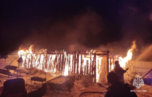 В Башкирии сгорели несколько голов крупного рогатого скота