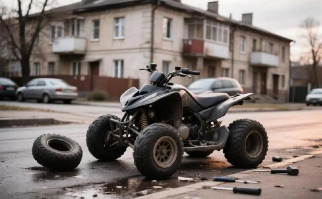 В Башкирии подростки на подаренном квадроцикле врезались в кучу кирпичей В Башкирии подростки на подаренном квадроцикле врезались в кучу кирпичей