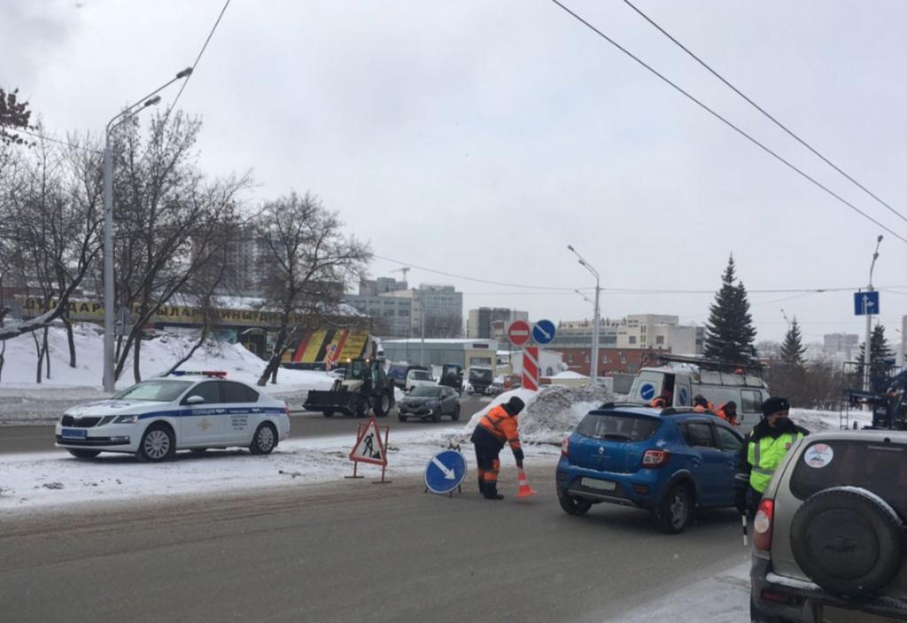 В Уфе изменили схему движения транспорта на Затонском кольце