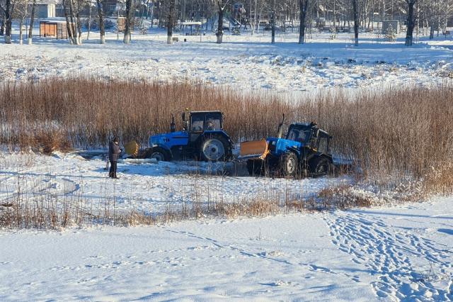В Башкирии два трактора провалились под лед