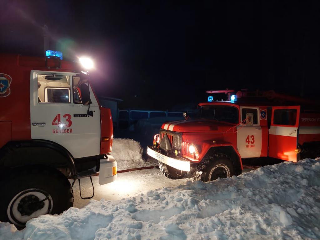 В Башкирии при пожаре в бревенчатом доме погибли двое мужчин